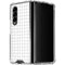 White Grid Galaxy Z Fold4 5G Clear Case